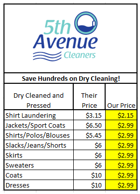 cleaning dry cleaners va prices richmond discount 5th avenue